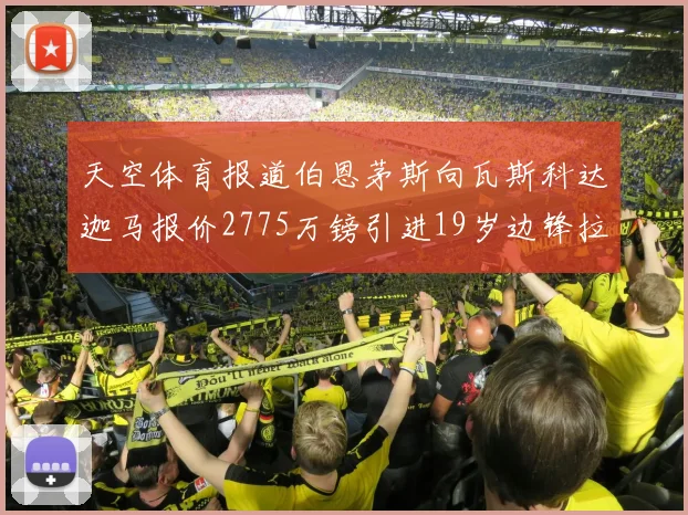 天空体育报道伯恩茅斯向瓦斯科达迦马报价2775万镑引进19岁边锋拉扬
